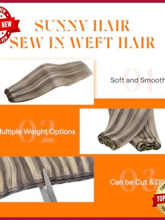 16 Inch Human Hair Extensions Weft Bundles 100g Sew In Remy Hair main image 6